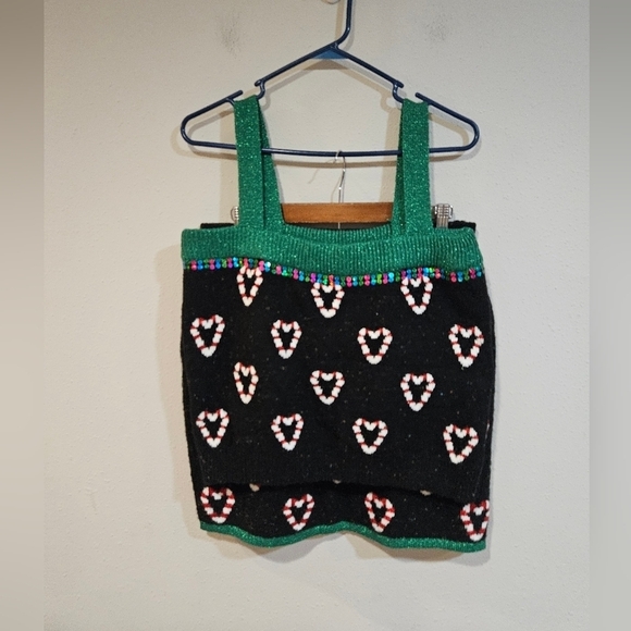 Ugly Sweater Christmas 2 piece top and skirt - Picture 1 of 11